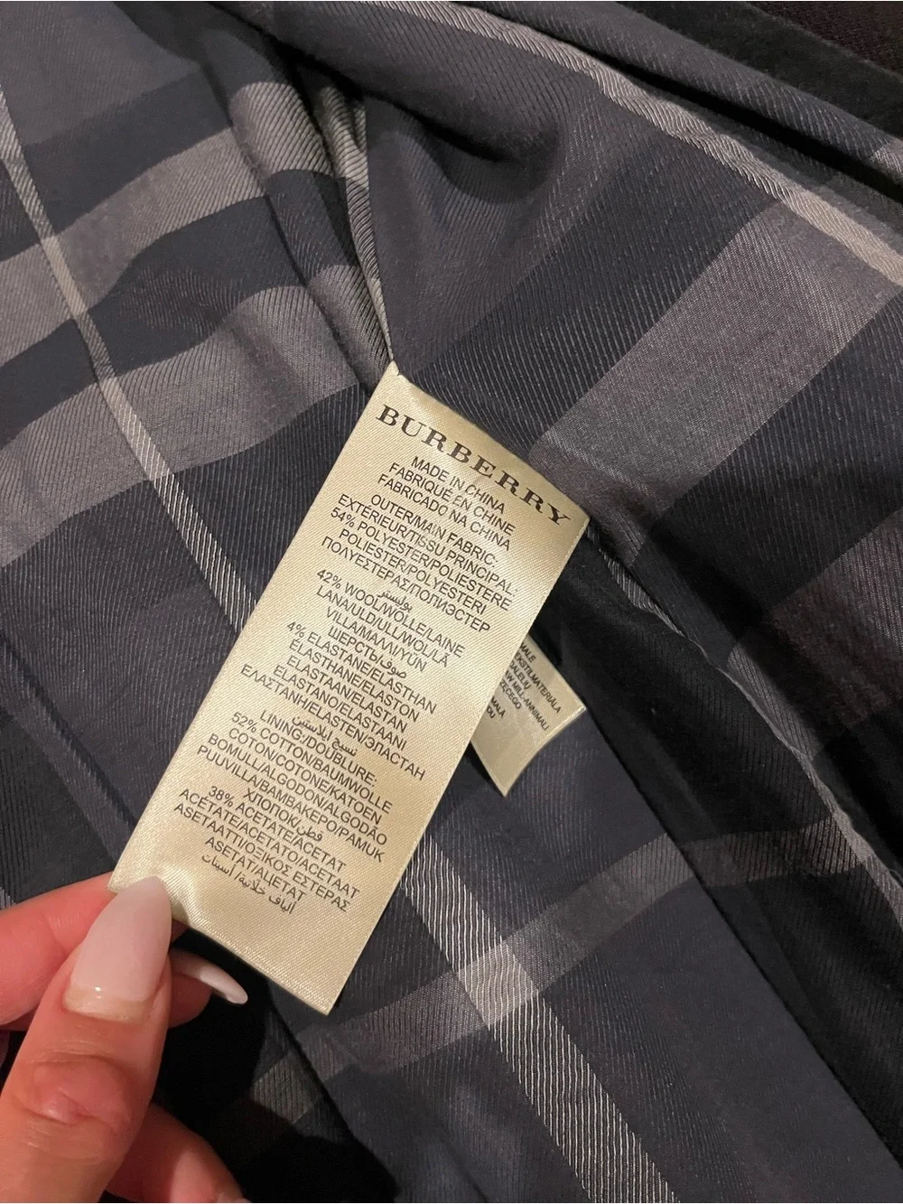 Burberry Black Trench Coat with Leather Sleeves (8) - Picture 6 of 11